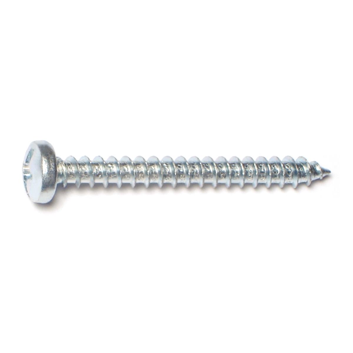#10 x 1-3/4" Zinc Plated Steel Combo Pan Head Sheet Metal Screws