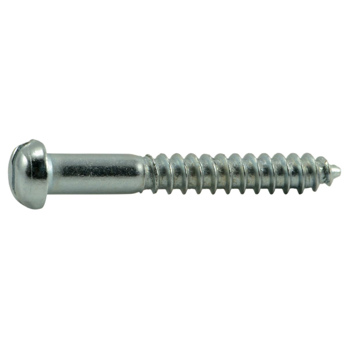 #4 x 7/8" Zinc Plated Steel Slotted Round Head Wood Screws (60 pcs.)