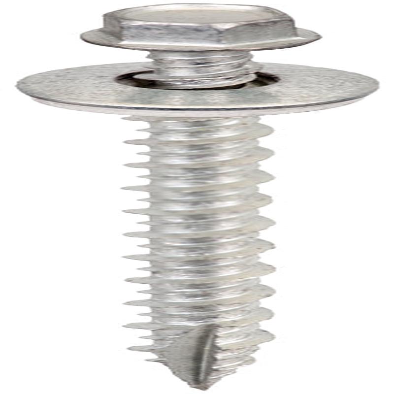 Acorn International SW-MW143G250 Screw, #14 Thread, 3 in L, High-Low Thread, Hex Drive, Type 17 Point, 250/BAG
