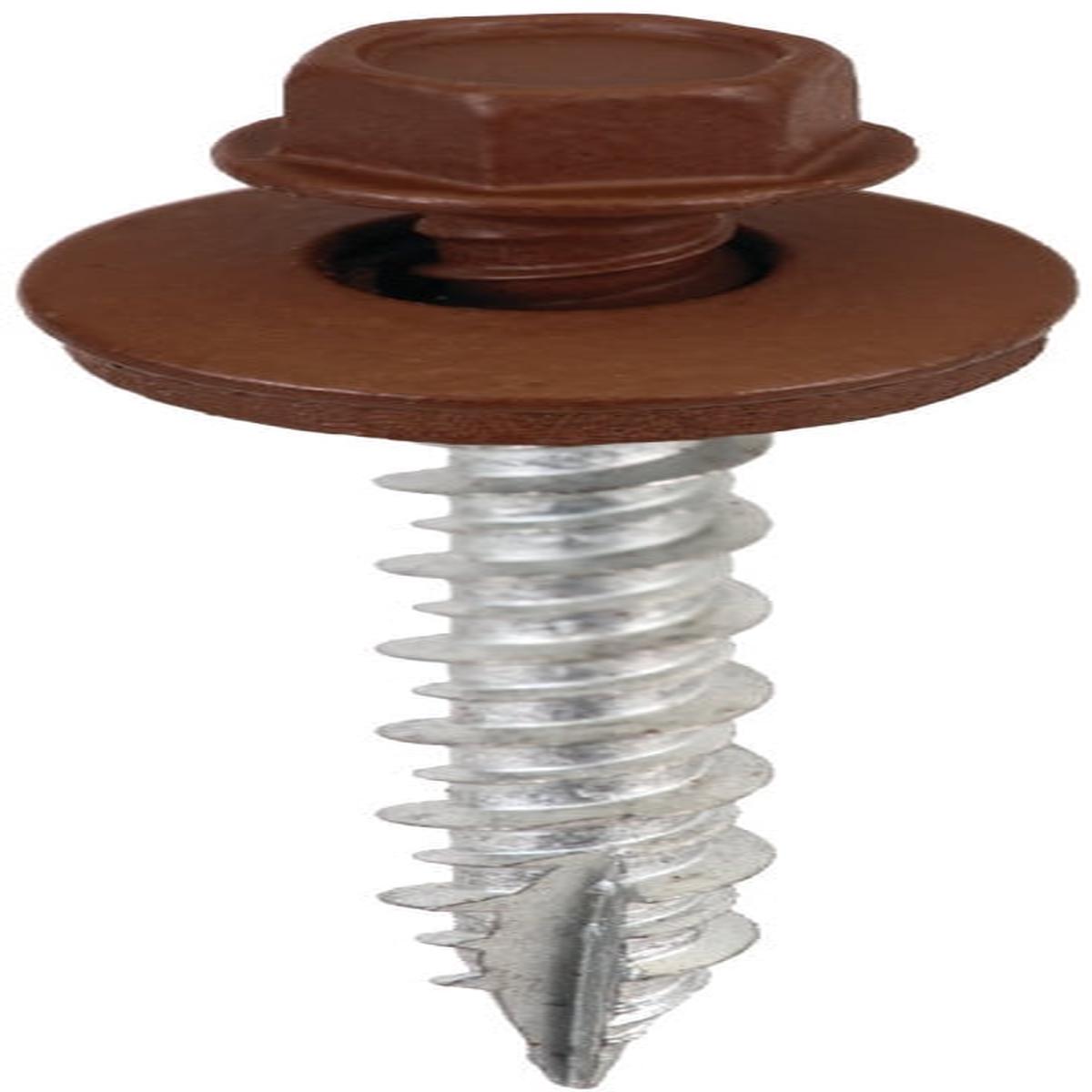 Acorn International SW-MW15BN250 Screw 9 Thread High-Low Twin Lead Thread Hex Drive Brown 250BAG