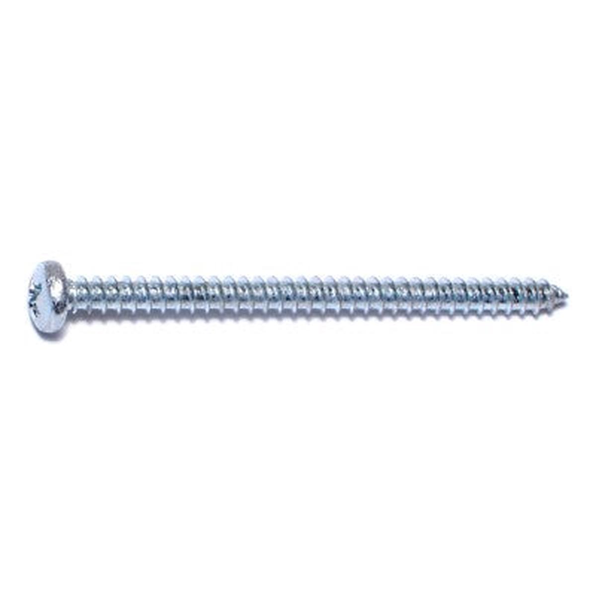 #6 x 2" Zinc Phillips Pan Head Sheet Metal Screws (60 pcs.)
