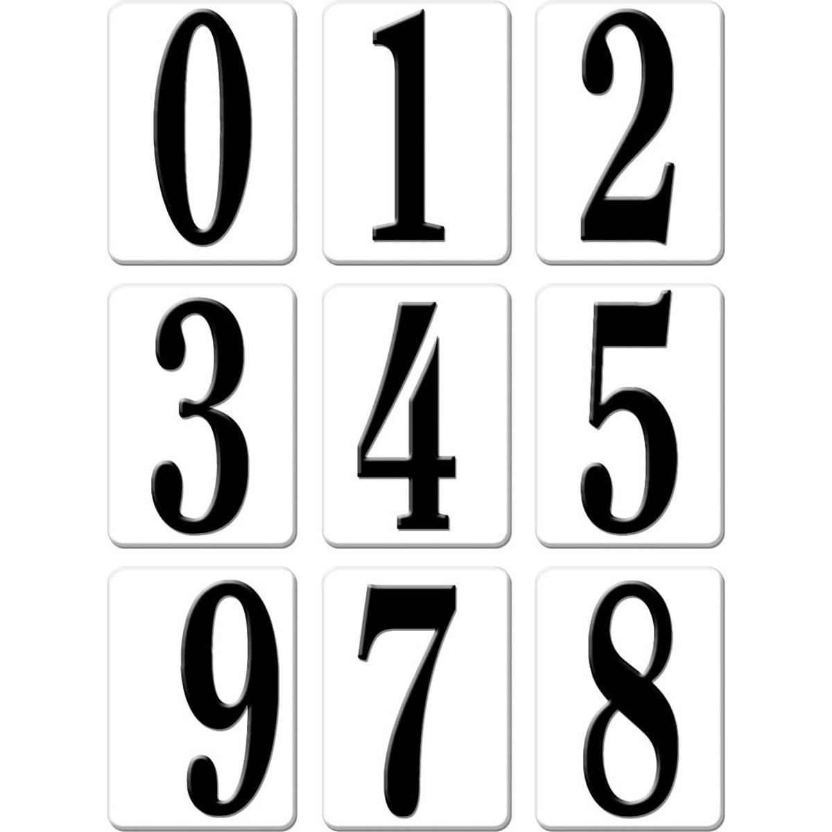 Hy-Ko 2.375" Self-Adhesive Black Numbers (2 pcs.)