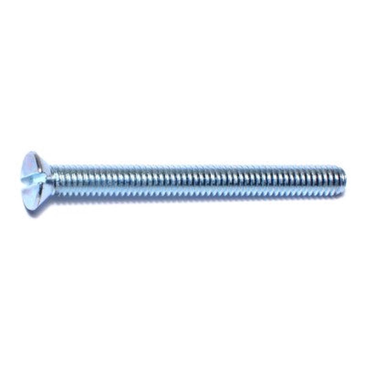 #8-32 x 1-3/4" Zinc Slotted Flat Head Machine Screws (100 pcs)