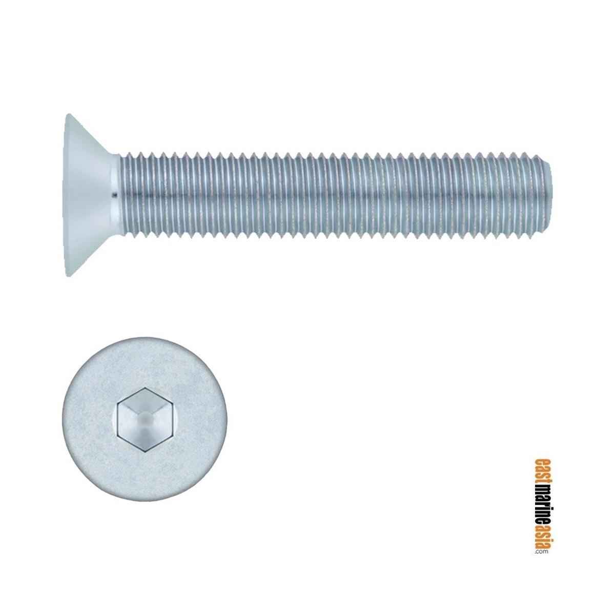 Stainless Steel 316 Machine Screw Counter Sunk Socket Flat Head (DIN 7991 / ISO 10642) - M5 x 20 mm | Pack of 10 | Pack (112012)