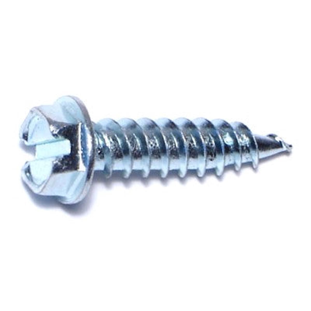 #10 x 3/4" Zinc Hex Washer Head Speed Point Sheet Metal Screws (100 pcs)