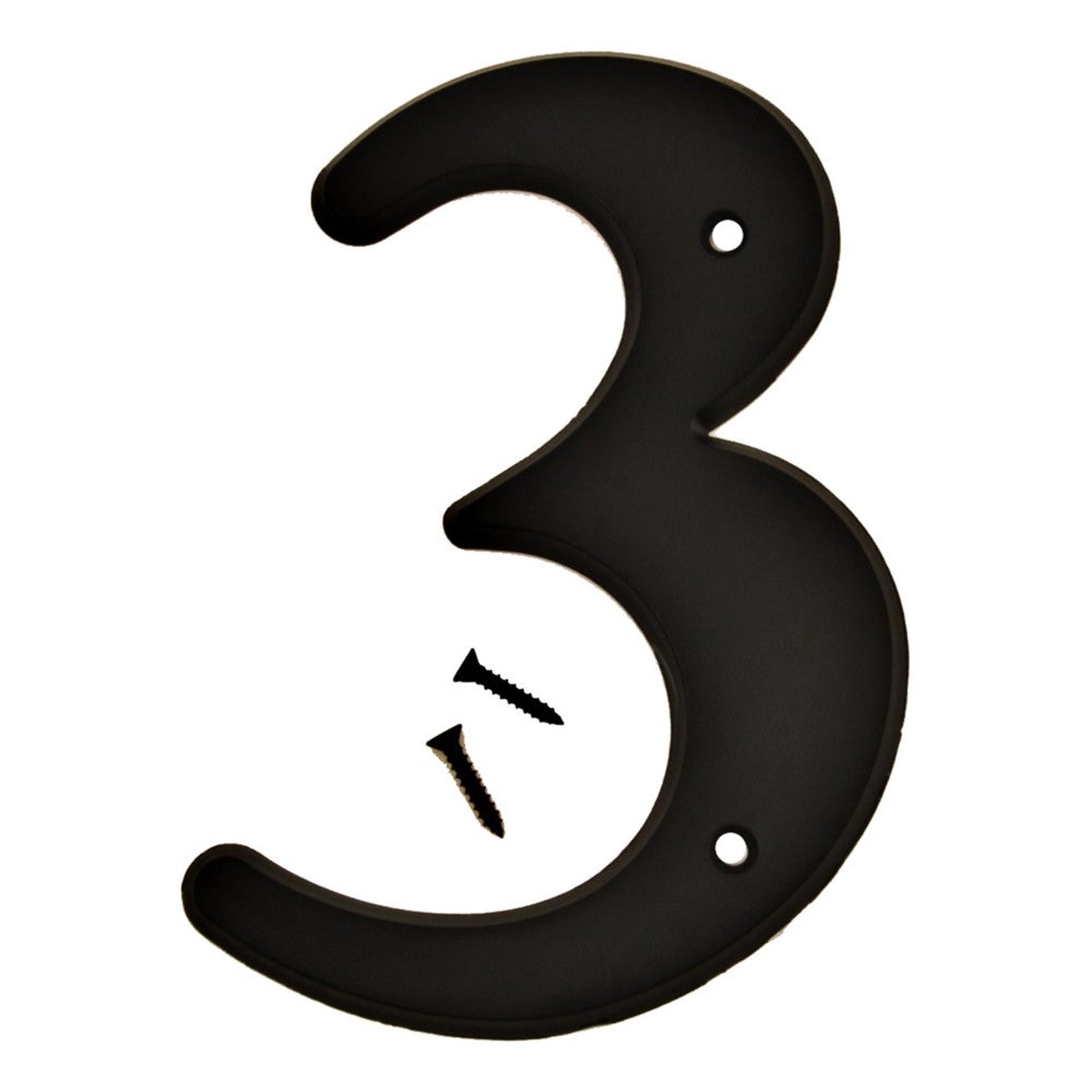 Hy-Ko 6" Black Plastic Number 3 (5 pcs.)
