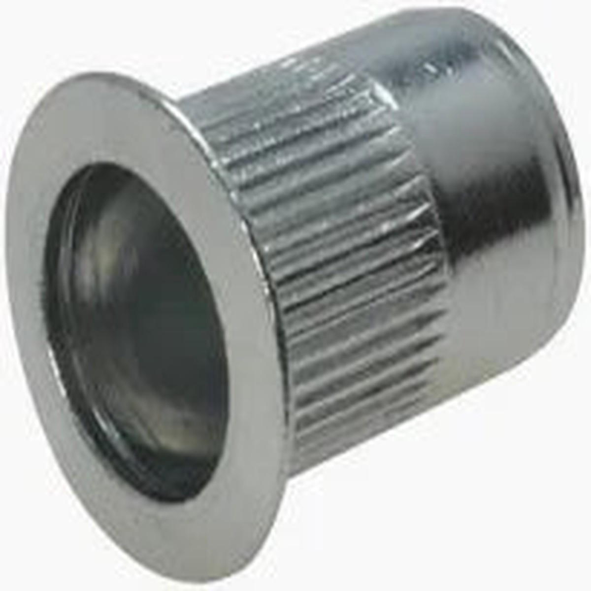 M6 x 100p x 165 Metric Coarse Zinc Silver Nutsert Large Flange Round Open Splined Grips 08-3