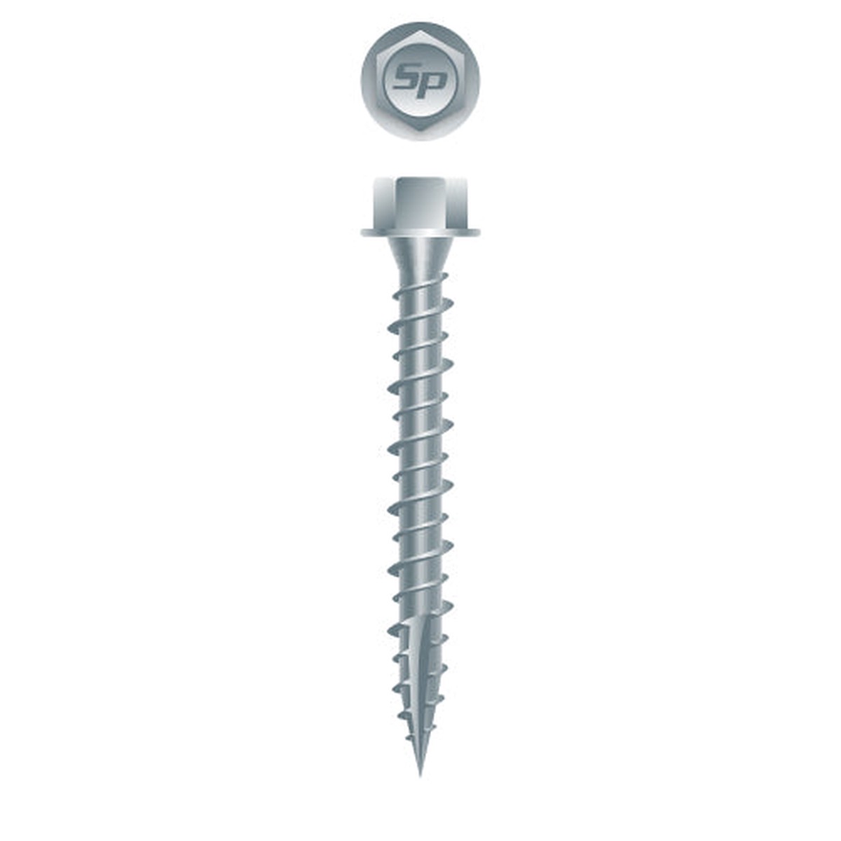 #10 Hi-Strong-Point Hex Washer Head 10-14 x 2, Hi-Low, Type '17', Strong-Shield