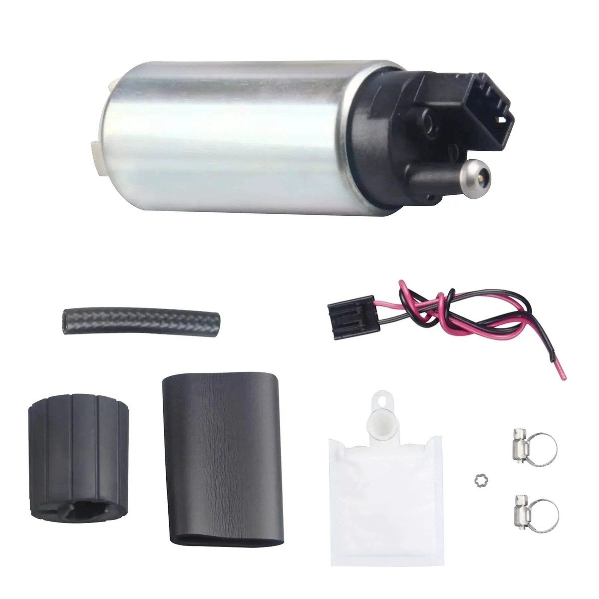 255LPH Electric Fuel Pump High Flow Replacement With Installation Kits For Cars And Trucks Drop In Direct Fit OE Tested 100 Percent New Includes Rubber Hose...