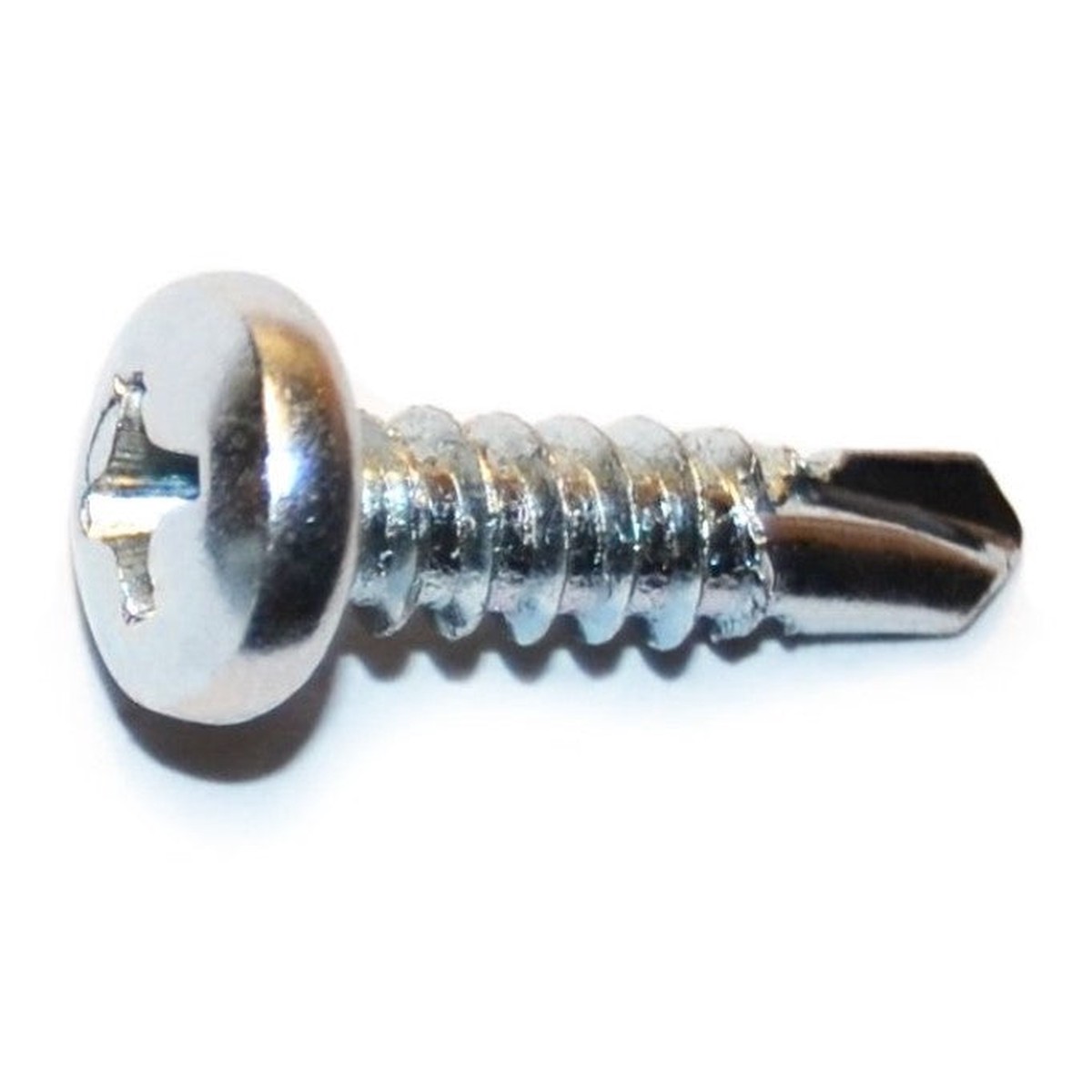 #8-18 x 5/8" Zinc Plated Steel Phillips Pan Head Self-Drilling Screws