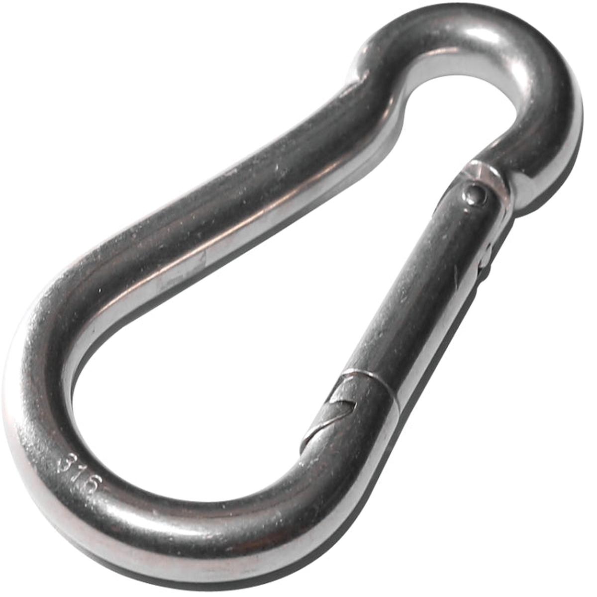 Baron 2450-9/32 Spring Hook Snap Link, 0.28 in THK Dimensions, Steel, Zinc