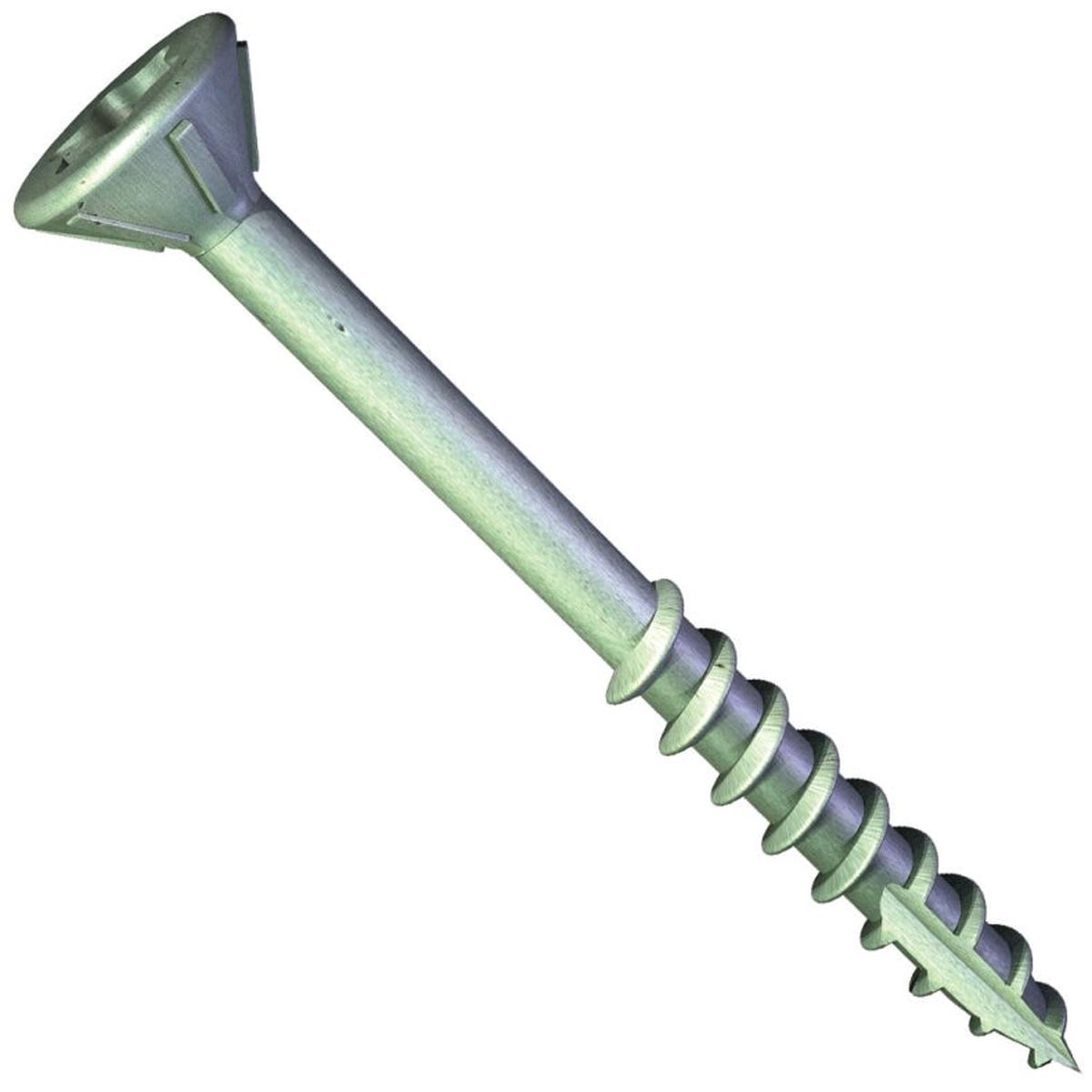 Grabber Construction G6150GB Deck Screw, #6 Thread, 1-1/2 in L, Coarse Thread, Flat Head, Star Drive, Gray