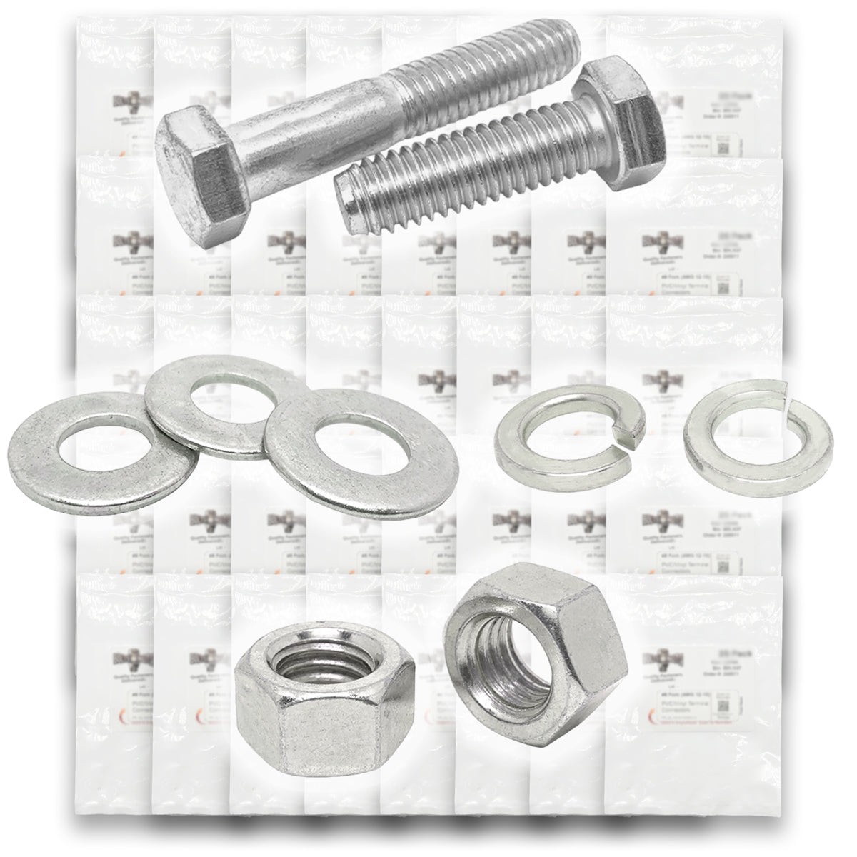 5/16"-18 Coarse 18-8 Stainless Steel Hex Cap Screws, Nuts, & Washers - 1078 PCS