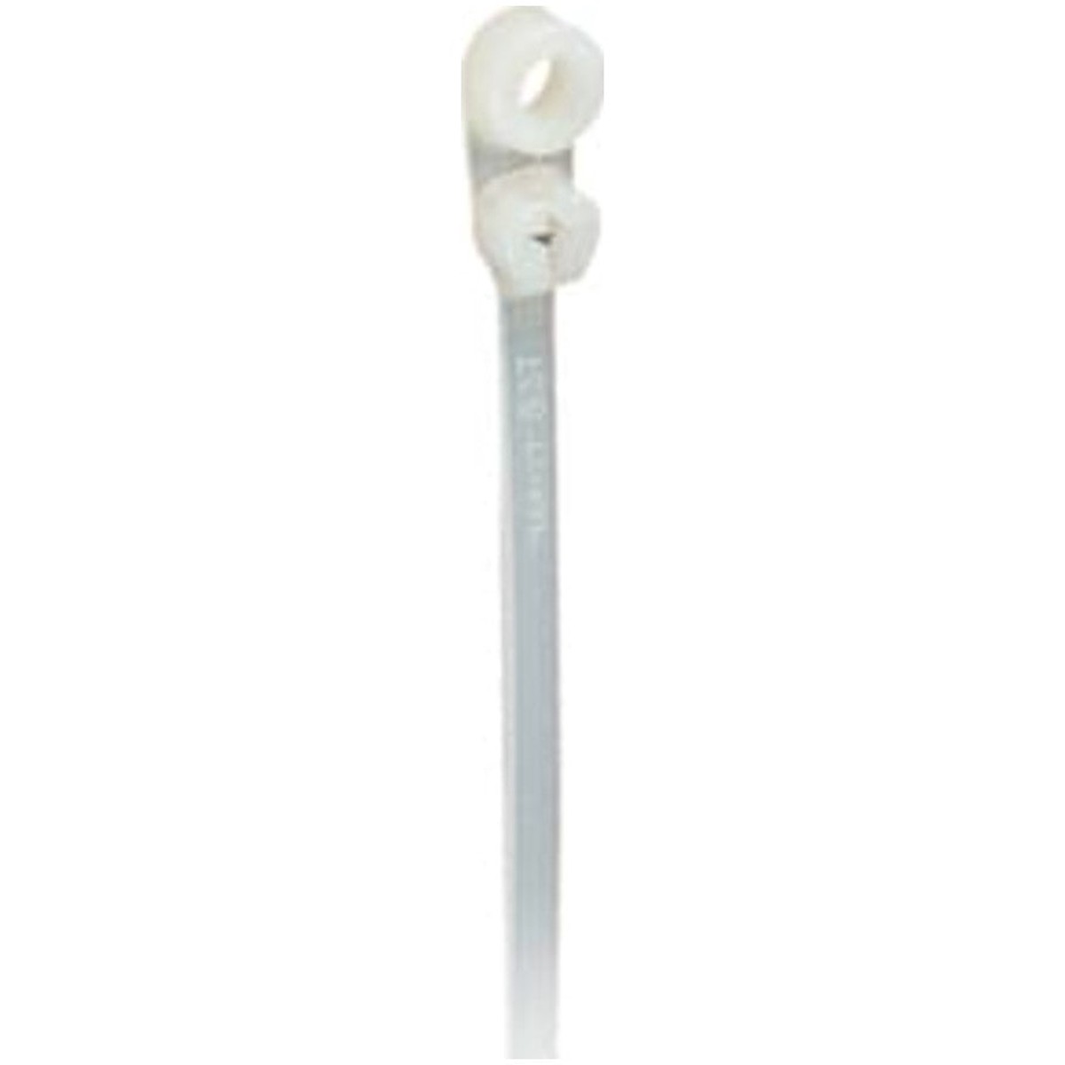 7.80 L x 0.18 in. W Natural Nylon Ty Rap Cable Ties With Stainless Steel Locking Device and No. 10 Mounting Hole