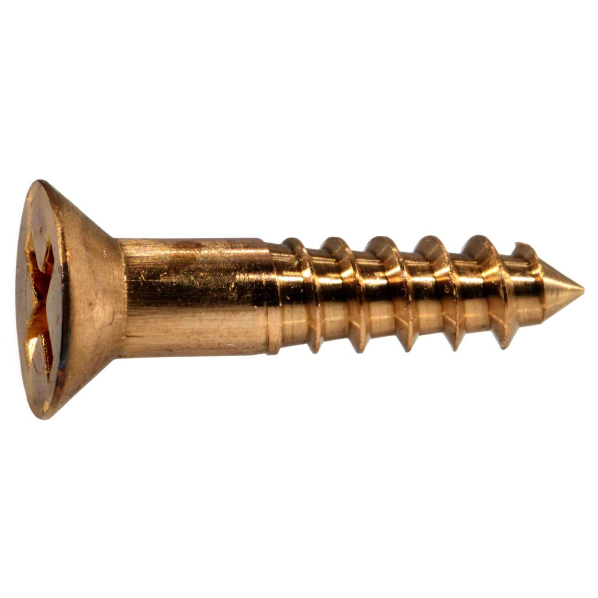 #8 x 3/4" Silicon Bronze Phillips Flat Head Wood Screws (8 pcs.)