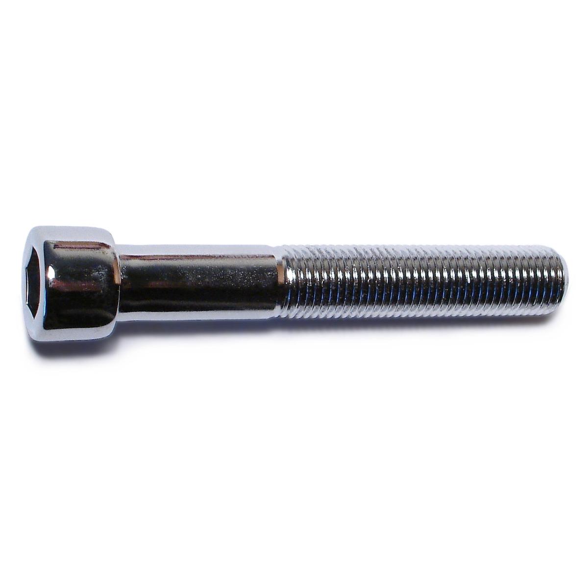 3/8"-24 x 2-1/2" Chrome Smooth Head Socket Cap Screws (6 pcs.)