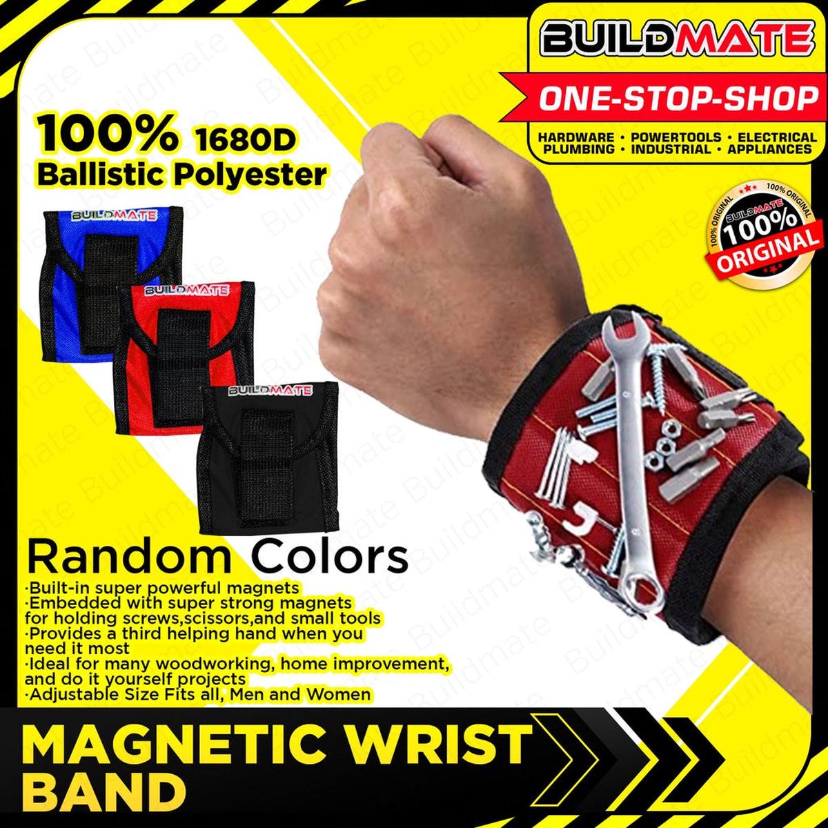 [RANDOM COLOR] BUILDMATE Magnetic Wristband 9.2x33CM Holding Tools Magnet Wrist Band BUILDMATE