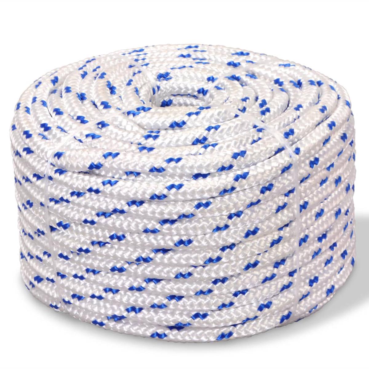 Berkfield Marine Rope Polypropylene 8 mm 100 m White