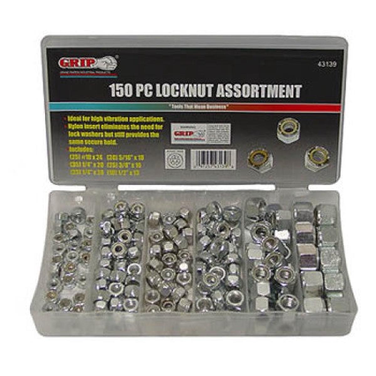 43139 - LOCKNUT ASSORTED (150 pcs/pkg)