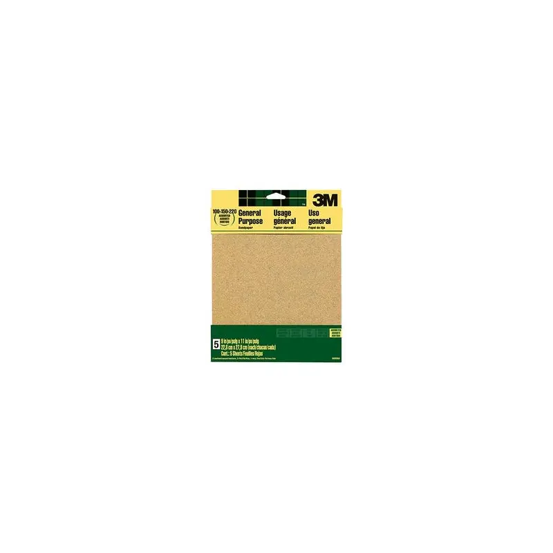 Aluminum Oxide Sandpaper, 60-Grit, 9 x 11-In., 4-Pk.