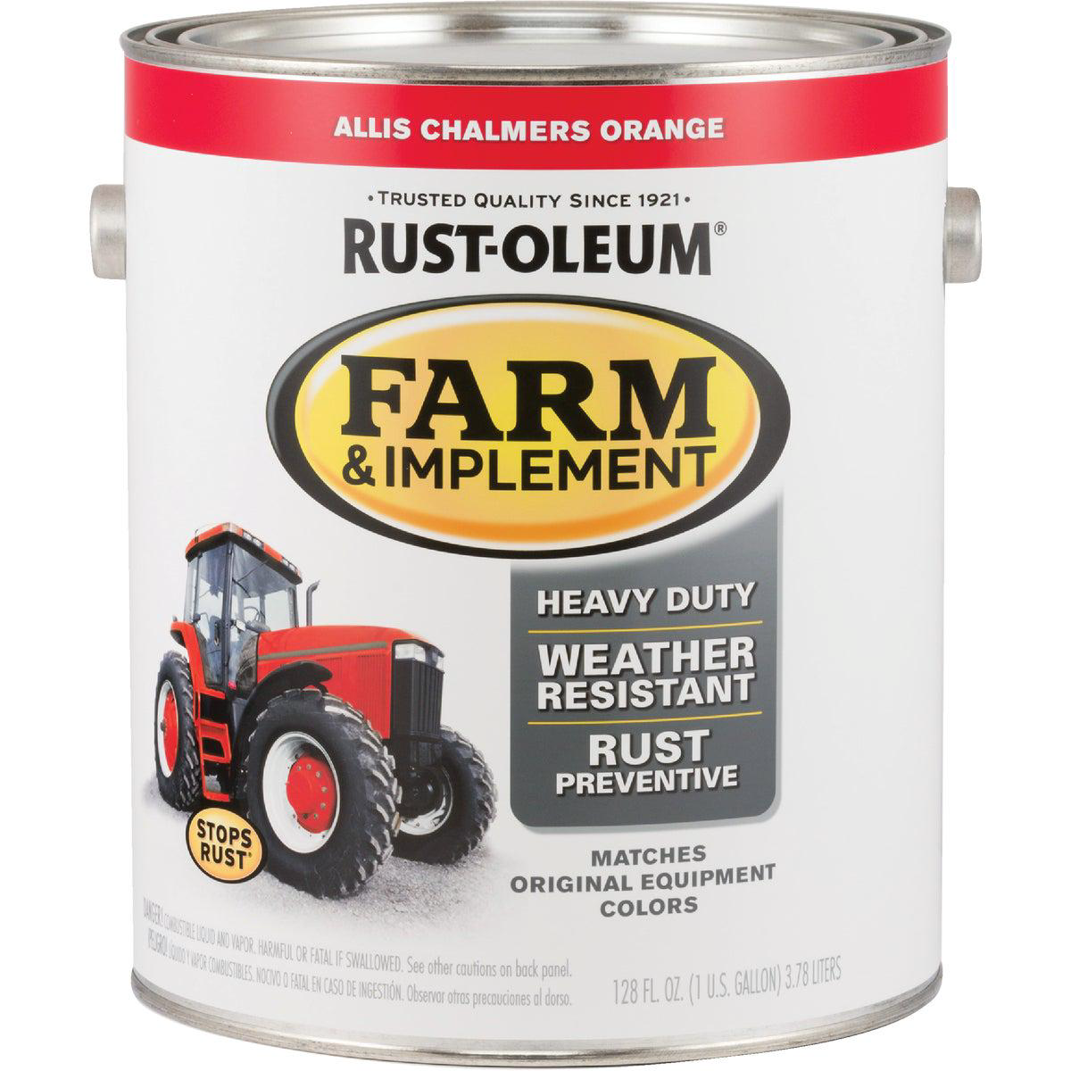 Rust-Oleum 1 Gallon Allis Chalmers Orange Gloss Farm 038 Implement Enamel