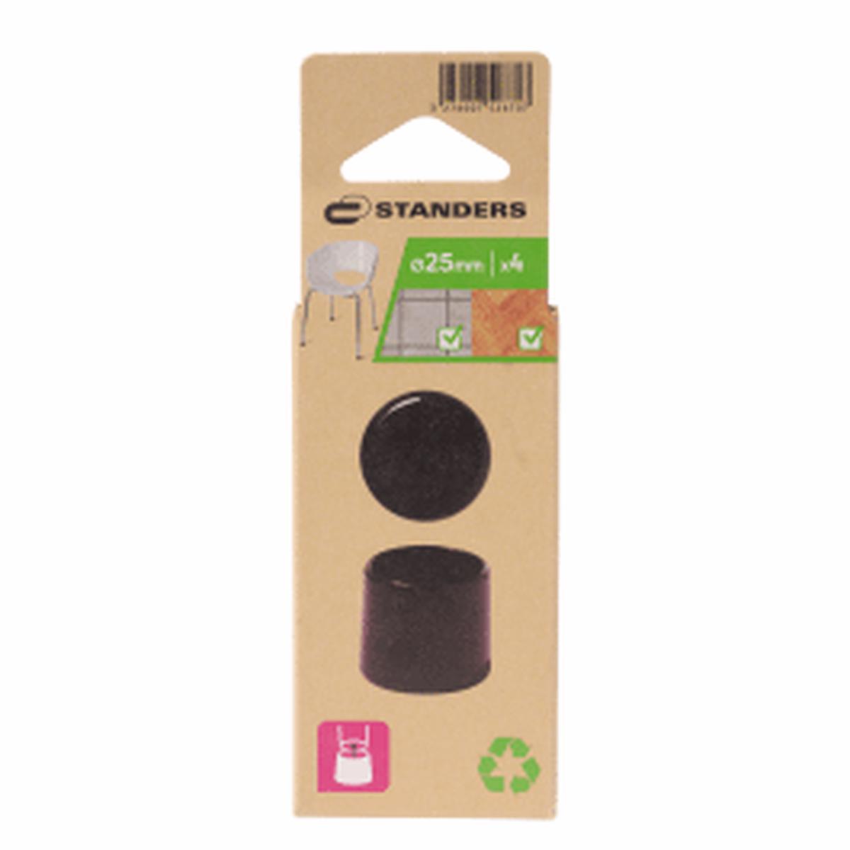 TIPS 25MM BLACK PLASTIC 4PCS